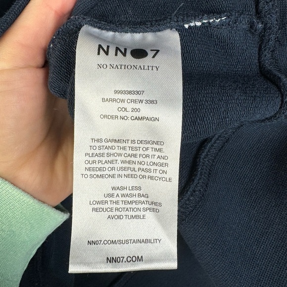 NN07 No Nationality Barrow Crewneck Sweatshirt Pullover Navy Blue M - Picture 4 of 7